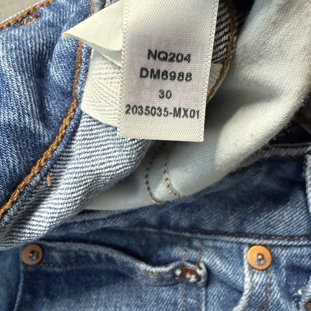 Madewell Jeans Womens 30 Blue Curvy 90s Straight Crop High Rise NQ204 - Picture 6 of 11